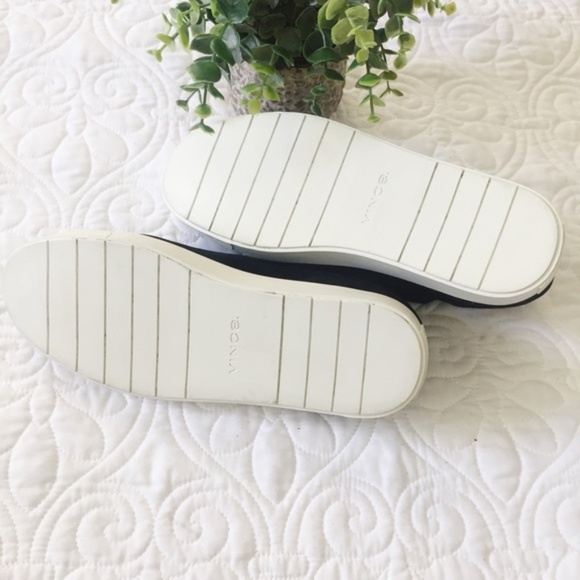 Vince | Cantara Black Suede Slip On Sneaker Size 5 - Picture 7 of 9